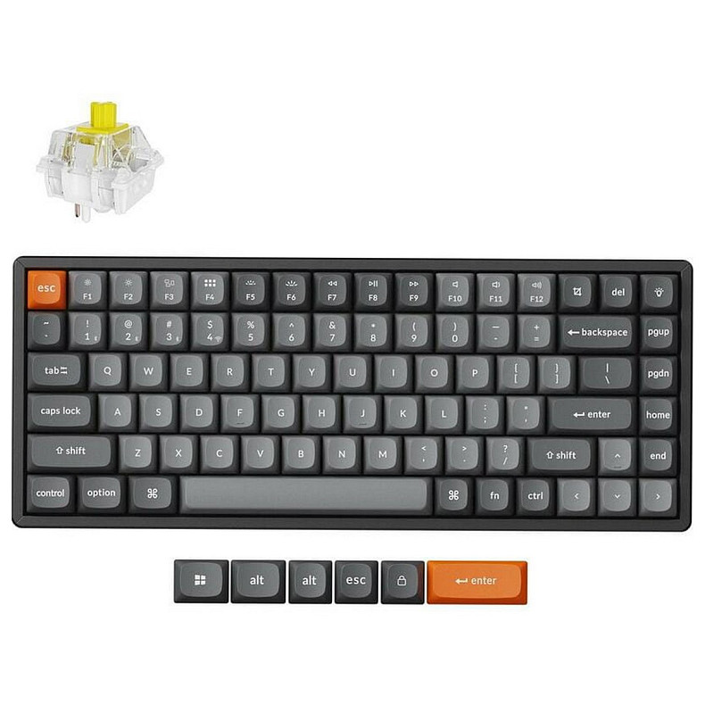Клавіатура Keychron K2 Max 84Key K Super Banana WL/BT/USB-A QMK EN/UKR RGB чорний