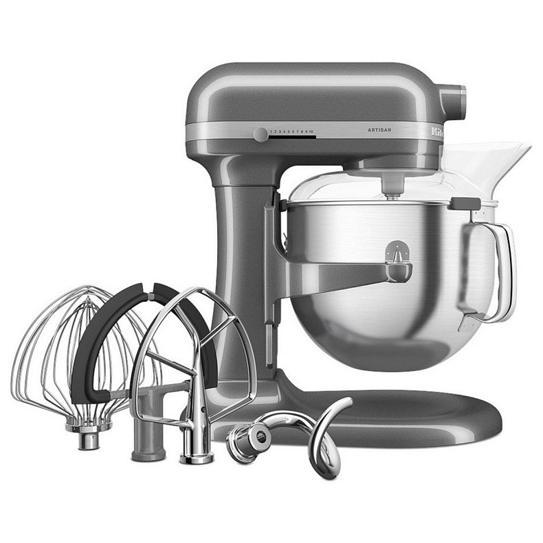 Кухонний комбайн KitchenAid Heavy Duty 6,6 л 5KSM70JPXECU з підйомною чашею, сріблястий