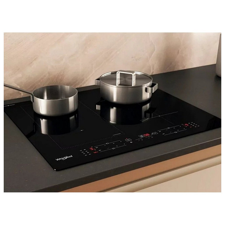Варочная поверхность Whirlpool индукционная, 60см, расширенная зона, черный