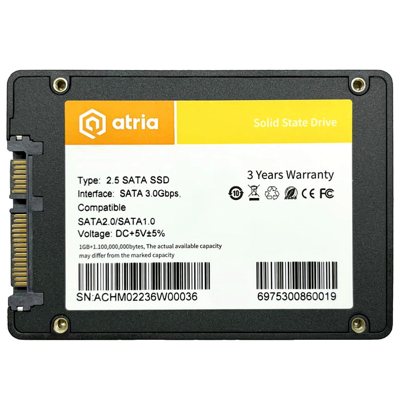 SSD диск Atria 2.5" 120GB XT200 SATA 3.0 ATSATXT200/120