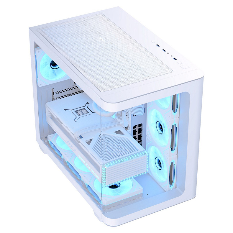 Корпус AeroCool P500C-G-WT-v1 (ACCM-PN01043.21) White без БЖ