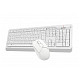 Комплект бездротовий (клавіатура, миша) A4Tech FG1012 White USB