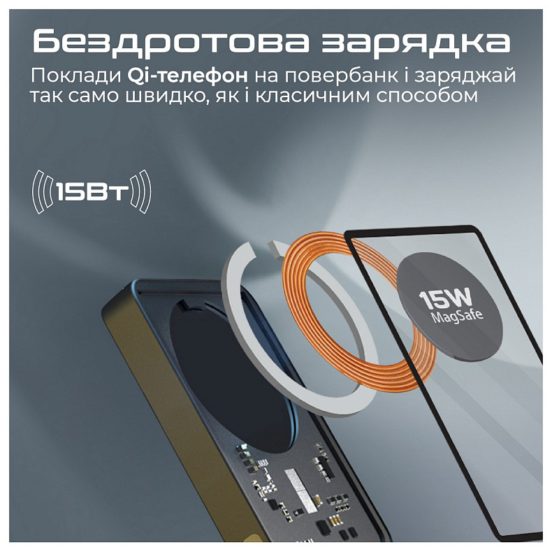 Универсальная мобильная батарея Promate TransPack-5 5000mAh 22.5W Black (transpack-5.black)