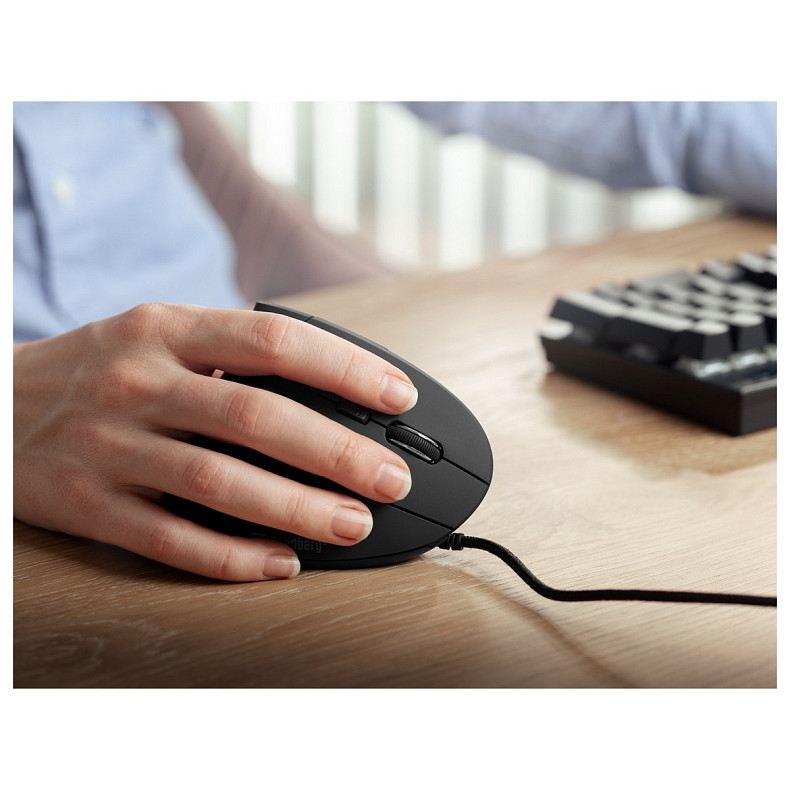 Мышка Sandberg Wired Vertical Mouse Pro 2400 dpi.6кн.1.5м черная