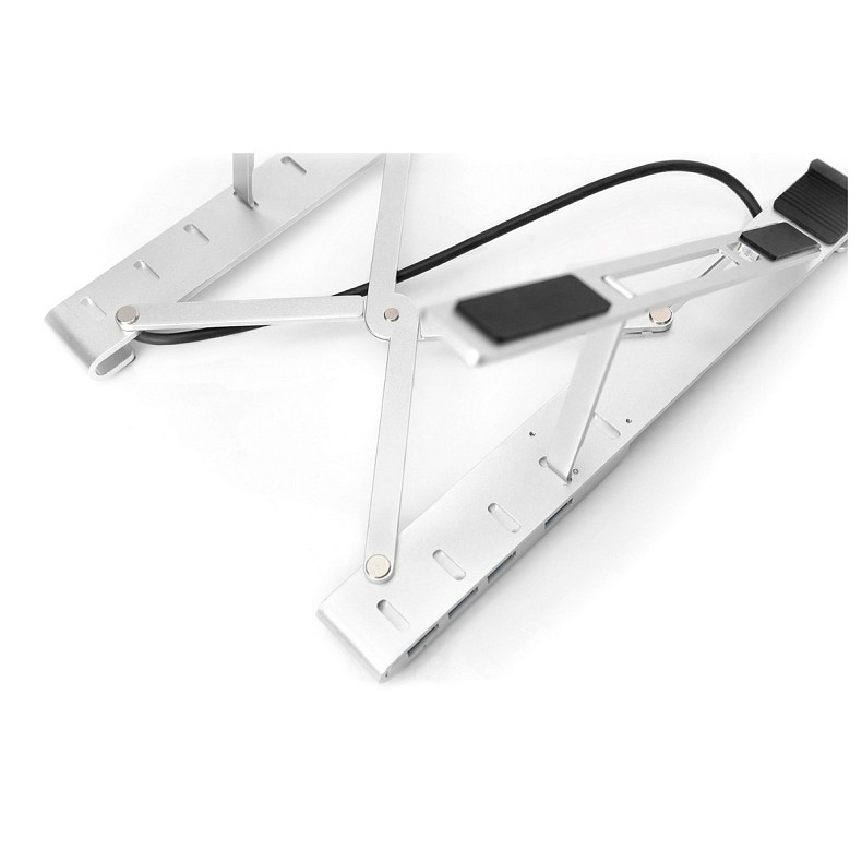 Підставка для ноутбука DIGITUS Variable Notebook Stand, до 17'', USB-C Dock 5-Port, сіра