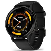 Спортивний годинник GARMIN Venu 3 Slate Stainless Steel Bezel with Black Case and Silicone Band