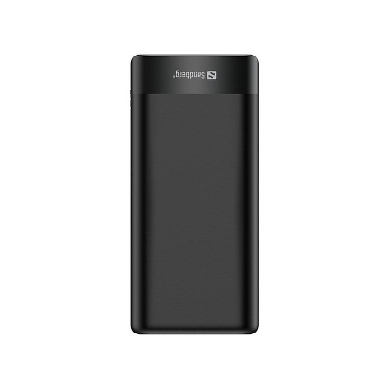 Универсальная мобильная батарея Sandberg PD 20000 mAh 65W 3A QC3.0, UPS mode, USB, 2хType-C OUT