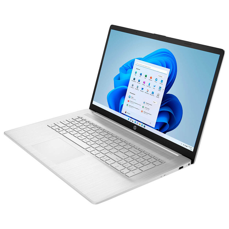 Ноутбук HP 17-cn3009ua 17.3" FHD IPS AG, Intel i3-N305, 8GB, F256GB, UMA, DOS, сріблястий