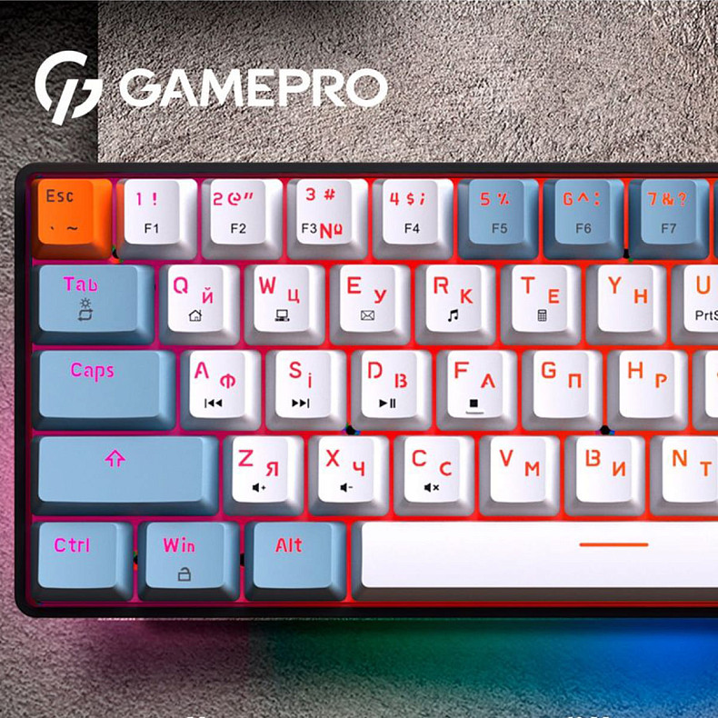 Клавіатура механічна GamePro MK130R (Red) з Hot-Swap RGB Black