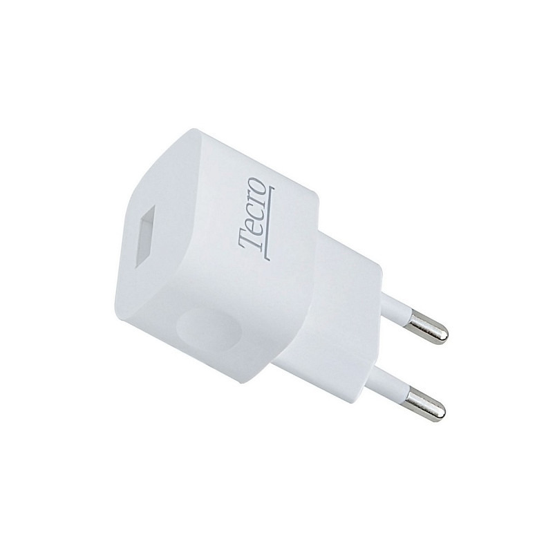 Сетевое зарядное устройство Tecro (1xUSB, 1A) White (TR-CHG01-WT)