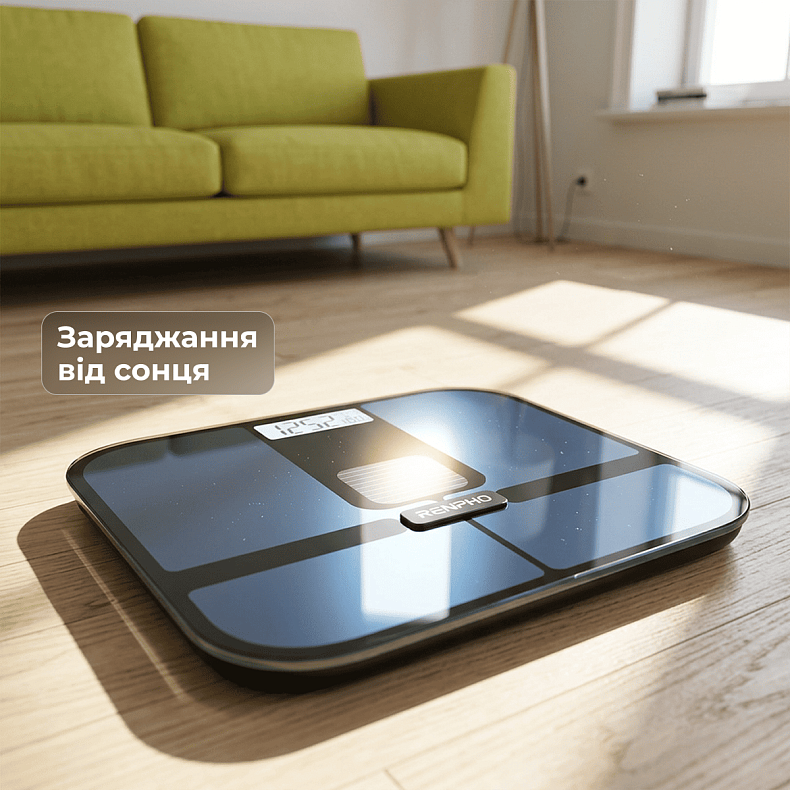 Розумні ваги RENPHO Elis Solar 2 Smart Body Scale - Black