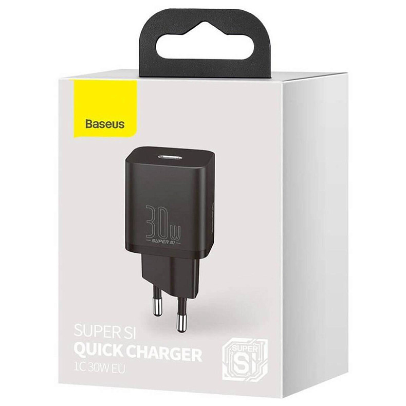 Мережевий зарядний пристрій Baseus Super Si 30W Black (CCSUP-J01)