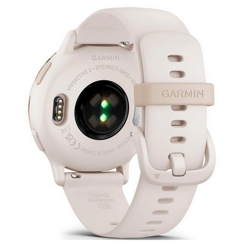 Смарт-годинник Garmin Vivoactive 5 Cream Gold Aluminum Bezel with Ivory Case and Silicone Band (010-0286