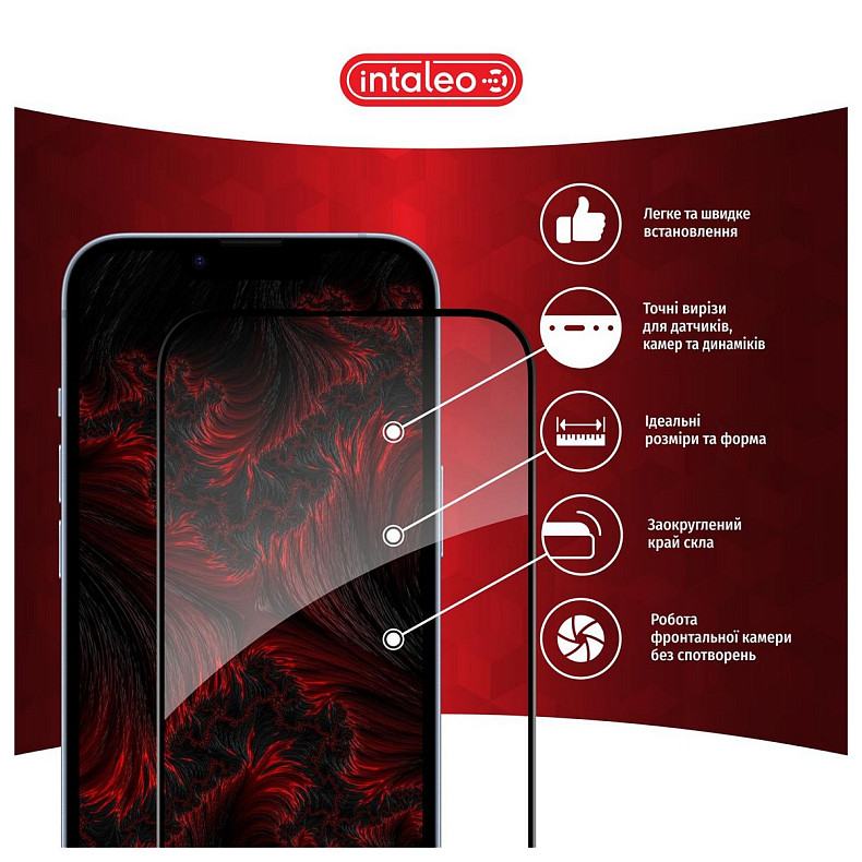 Защитное стекло Intaleo Full Glue для Samsung Galaxy S25 Ultra SM-S938 Black (1283126607912)