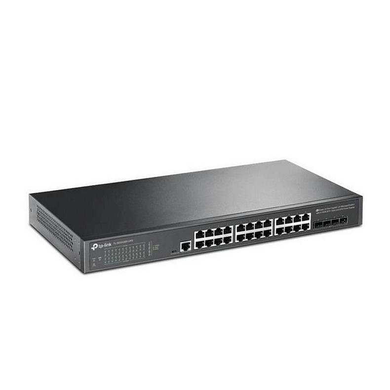 Комутатор TP-LINK TL-SG3428X-UPS 24xGE 4x10GE/SFP+ L2 JetStream 19" 1U UPS