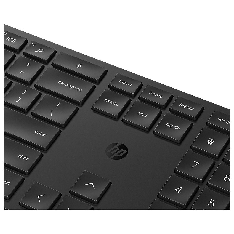 Комплект клавиатуры и мыши НР 650, WL, EN/UK, черный