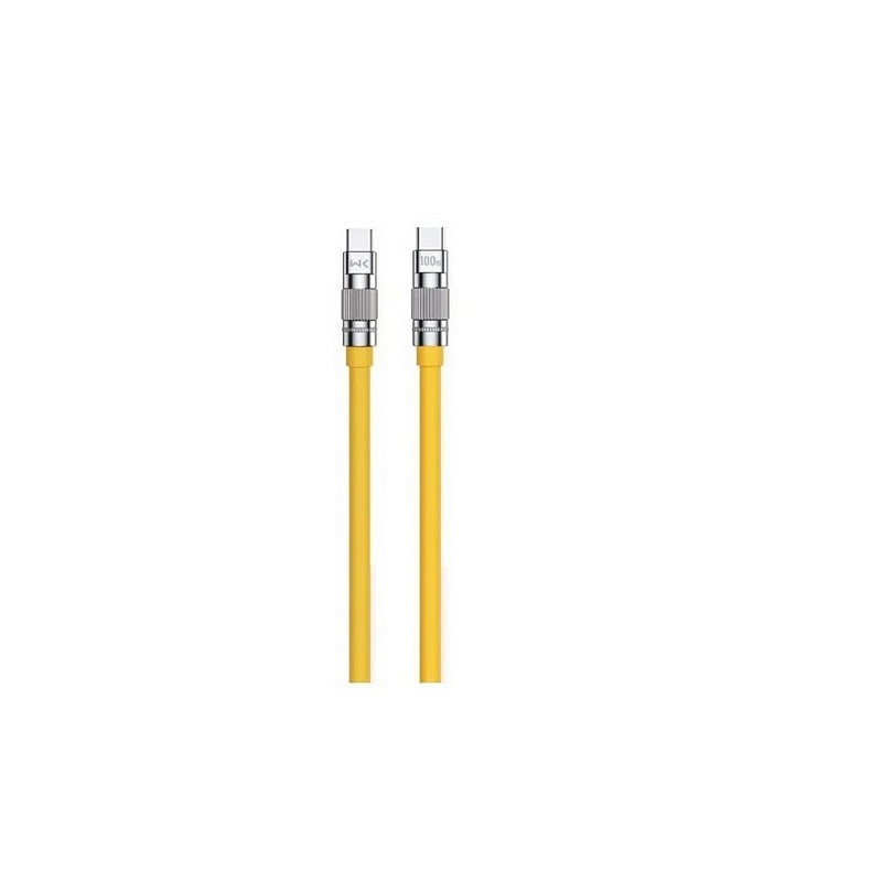 Кабель WK WDC-188 Wingle Series USB Type-C - USB Type-C (M/M), 1 м, 100 W, Yellow (6941027632956)