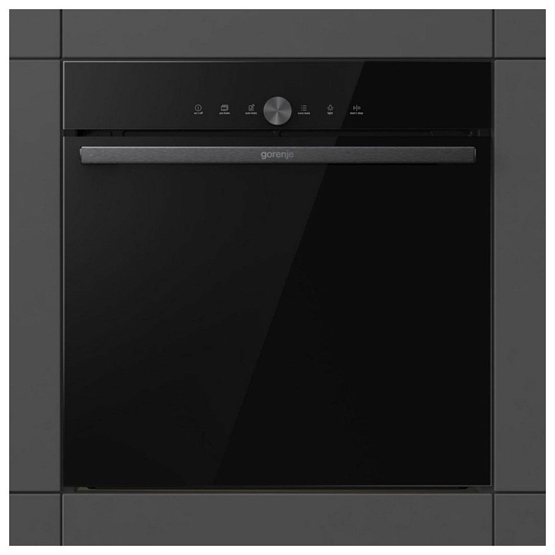 Духовой шкаф Gorenje электрический, 77л, A+, пар, дисплей, IconTouch, черный