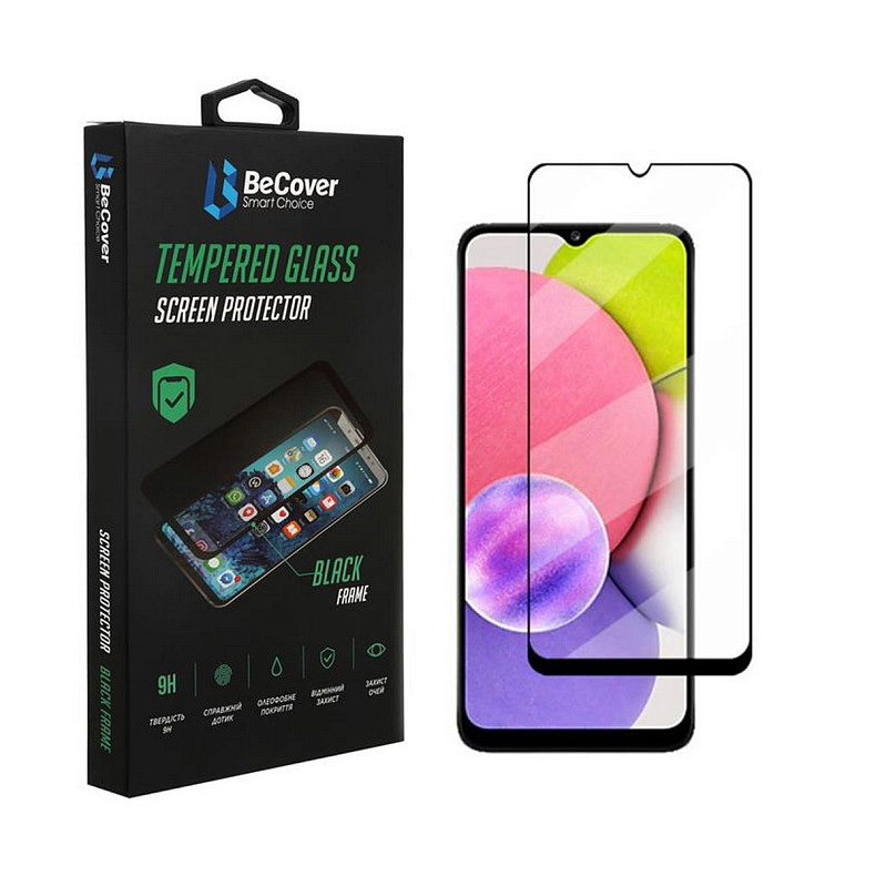 Защитное стекло BeCover для Samsung Galaxy A03 Core SM-A032 Black (707102)