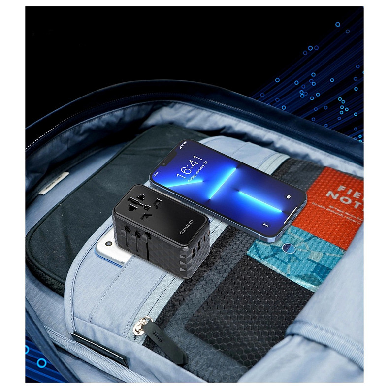 Зарядний пристрій 4xUSB 100W PD (2хUSB-C+2хUSB-A) сharger diamond model чорний Choetech