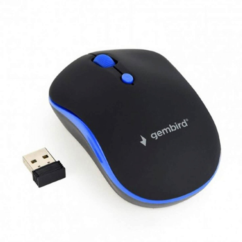 Мишка Gembird MUSW-4B-03-B Black/Blue USB