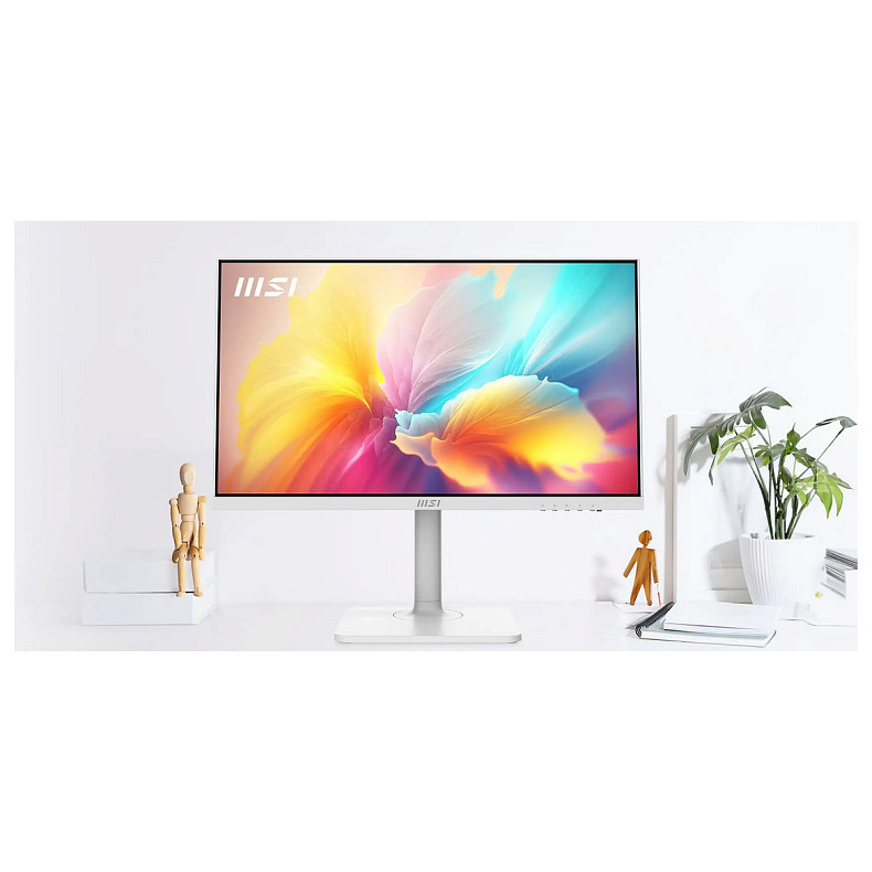 Монитор MSI 23.8" Modern MD2412PW HDMI, USB-C, MM, IPS, 100Hz, 4ms, sRGB 114%, Pivot, белый