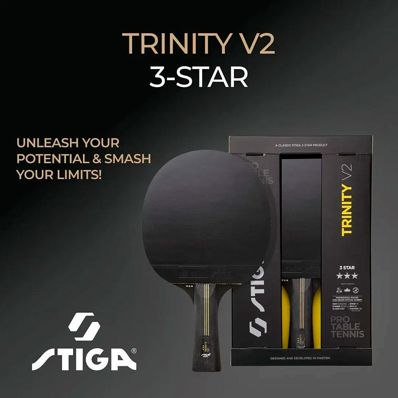 Ракетка для настольного тенниса Stiga Trinity 3 Star ver.2 FL (1213-1208-35)