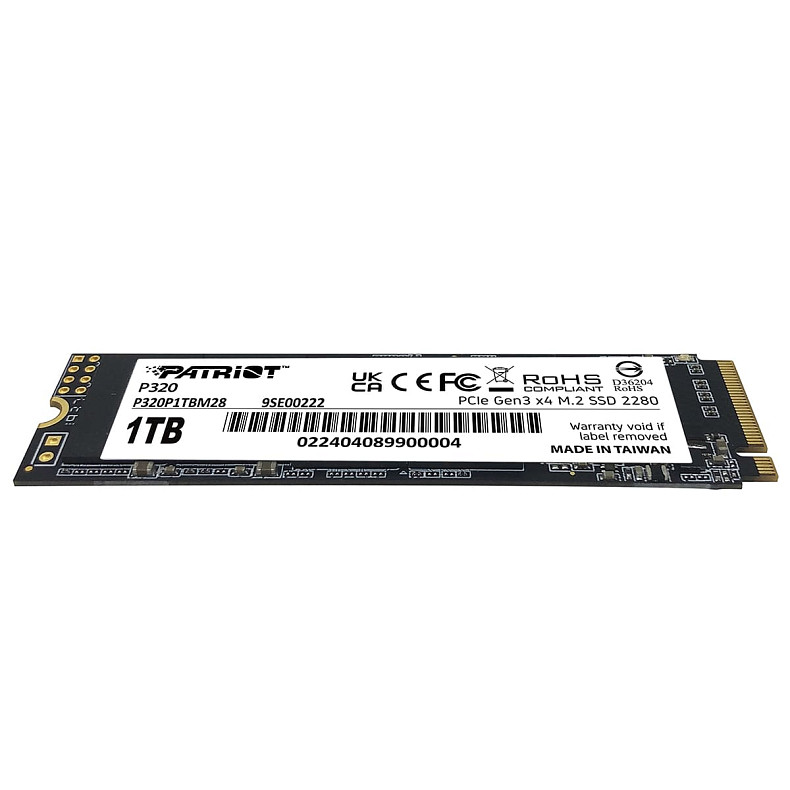 SSD диск Patriot P320 M.2 2280 PCIe 3.0 x4 NVMe TLC 1TB (P320P1TBM28)