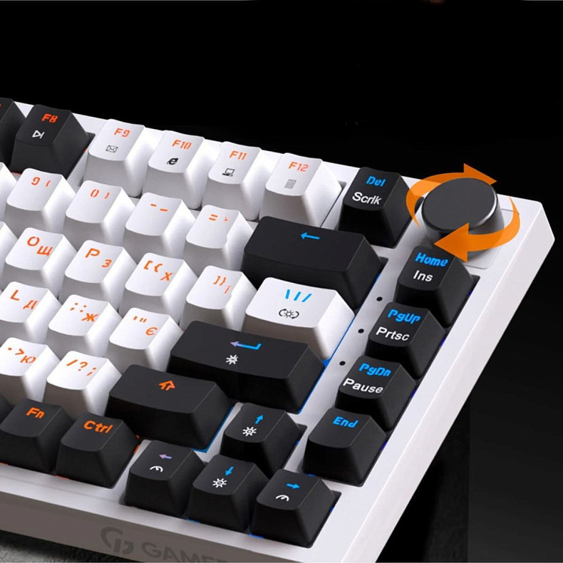 Клавіатура механічна GamePro MK160W (Red) з Hot-Swap RGB White