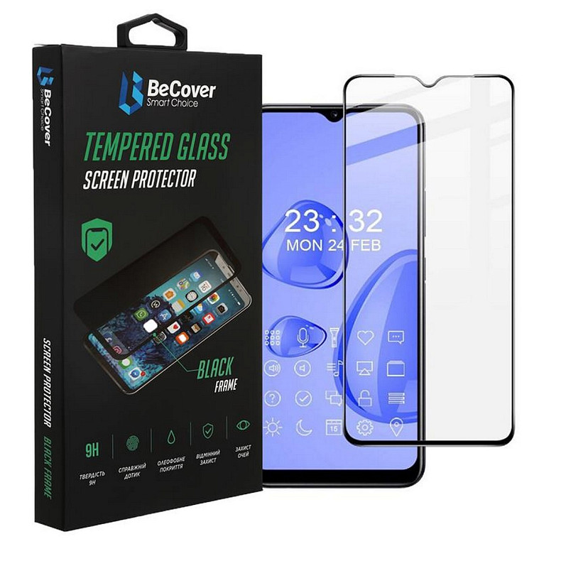 Захисне скло BeCover для Realme Narzo 50A Black (708154)