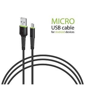 Кабель Intaleo CBFLEXM3 USB-microUSB 3м Black (1283126487491)