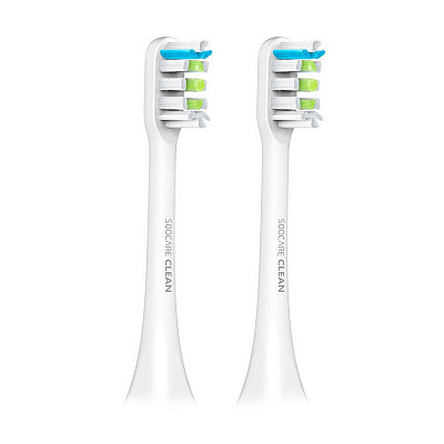 Набор сменных щеток-насадок Soocas General Toothbrush Head for X1/X3/X5 White (2шт/упаковка) (BH01W)