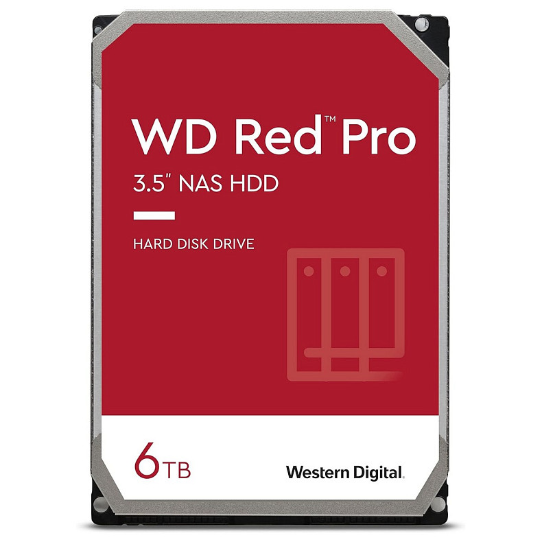 Жесткий диск WD 6TB 3.5" 7200 256MB SATA Red Pro NAS