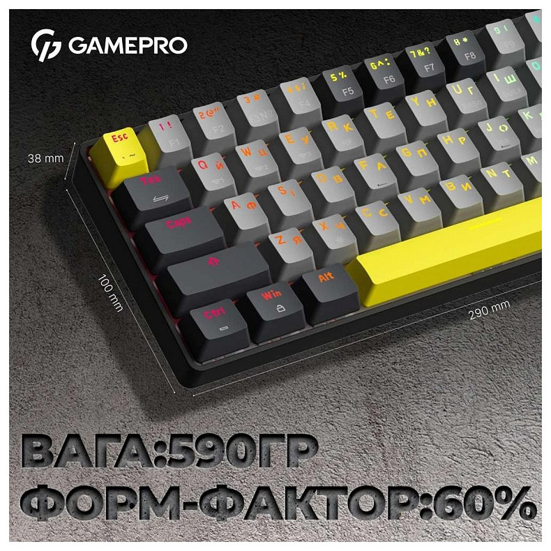 Клавиатура GamePro MK130G Pro Outemu Red Switch Hot-Swap RGB Black