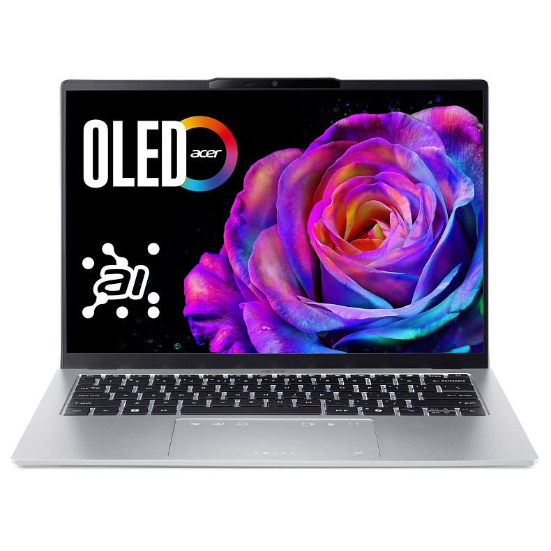Ноутбук Acer Swift Go 14 SFG14-74 14" WUXGA OLED, Intel U5-225H, 16GB, F512GB, UMA, Win11, сріблясти
