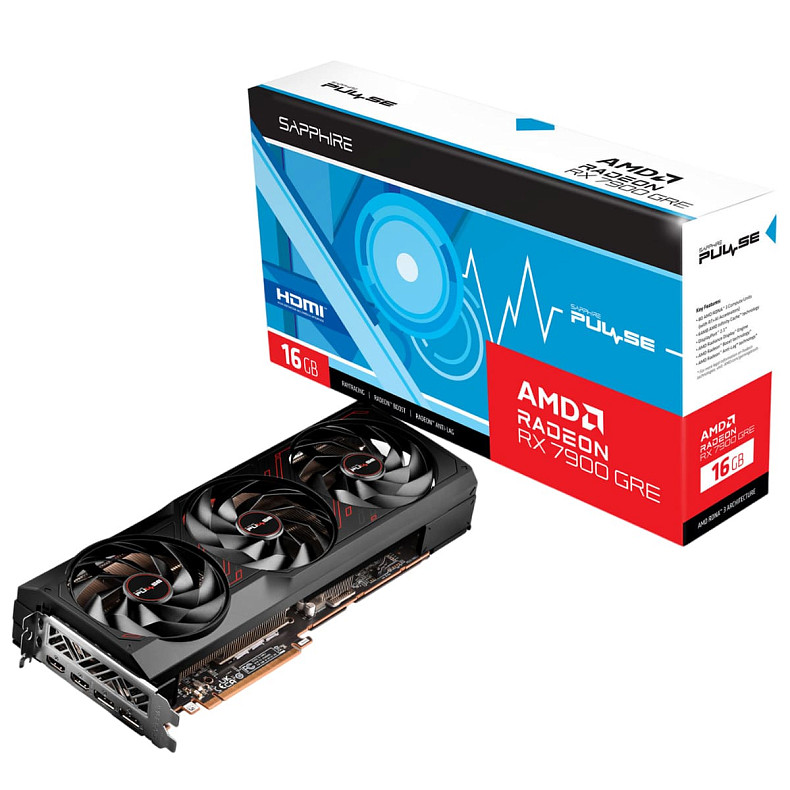 Видеокарта Sapphire Radeon RX 7900 GRE 16GB GDDR6 PULSE GAMING OC