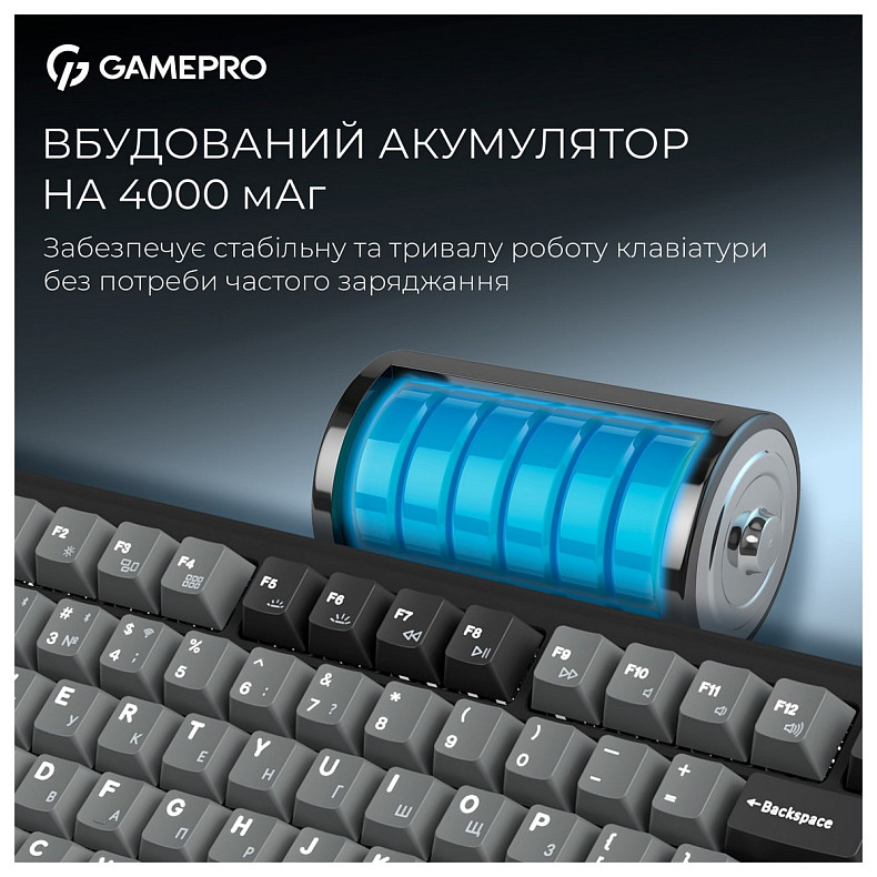 Клавиатура GamePro Asgard Yord Keychron Super Red Switch Black (MK266BK)