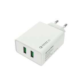 Мережевий зарядний пристрій ColorWay QC3.0 (2USBx3A) White (CW-CHS017Q-WT)