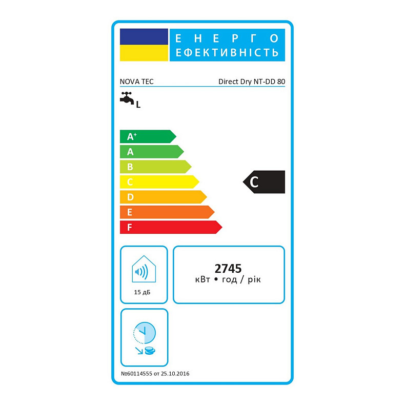 Водонагреватель Nova Tec NT-DD 80 Premium Direct Dry