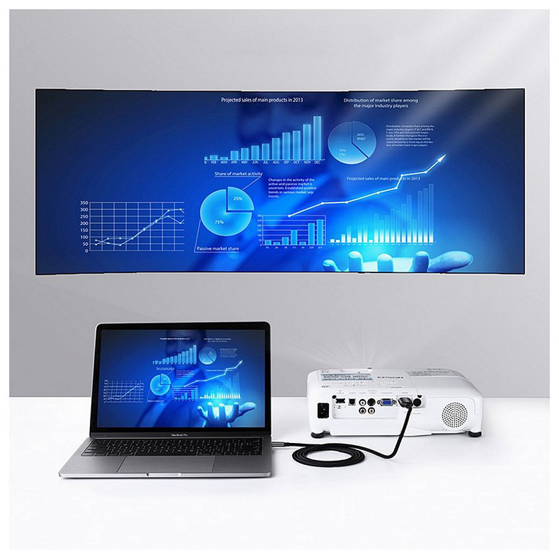 Кабель HDMI M-USB-C, 1.5m