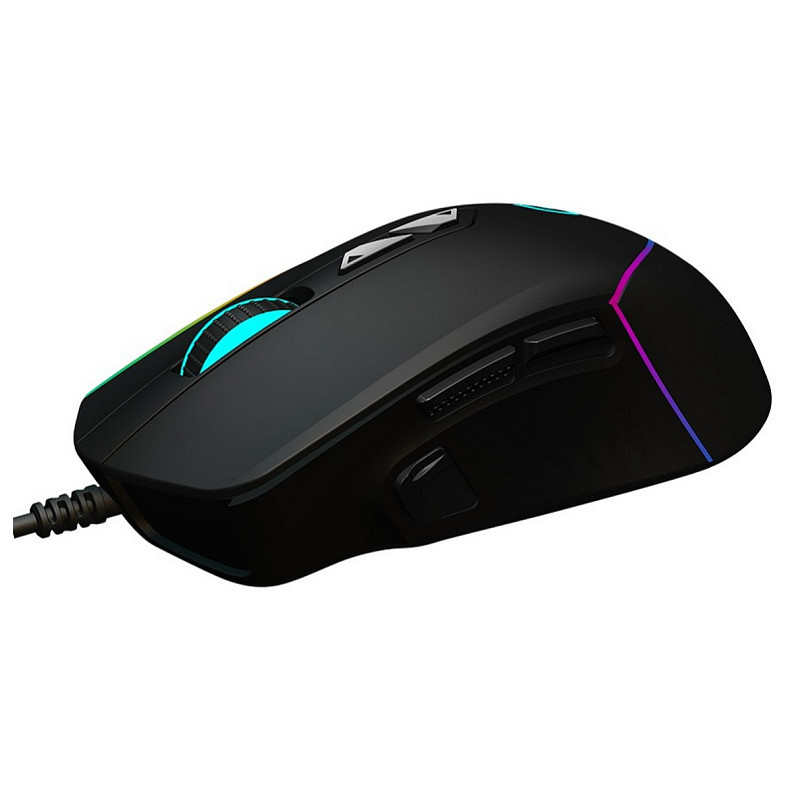 Мишка XTRIKE ME GM-320, ігрова 12800dpi, 9кн. Huano, RGB, чорна