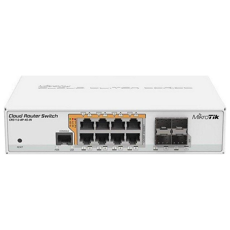 Коммутатор MikroTik CRS112-8P-4S-IN (8xGE PoE, 4хSFP)