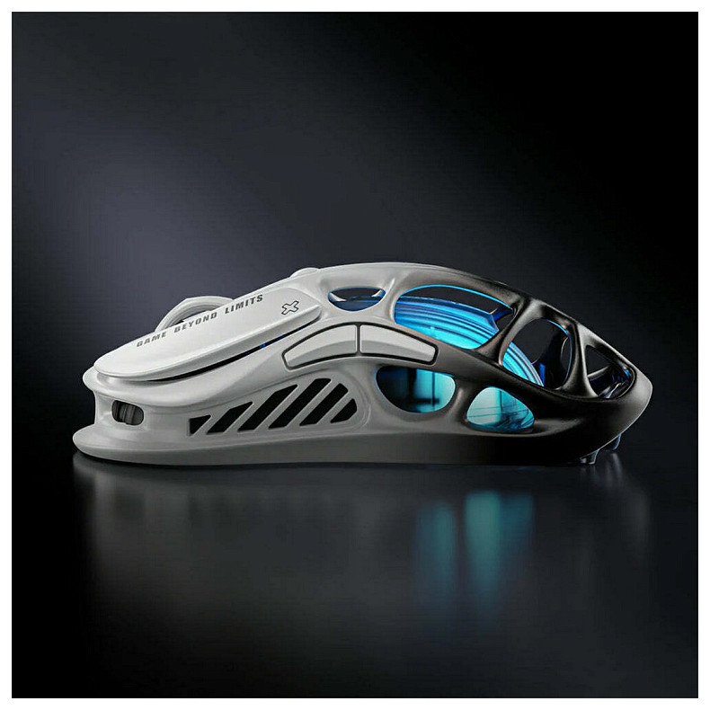 Миша GravaStar Mercury M1 Pro, BT/WL/USB-A, RGB, чорно-білий
