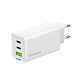 Сетевое зарядное устройство ColorWay GaN Mini 65W PD Port PPS USB (USB-2C1A) White (CW-CHS058PD-WT)