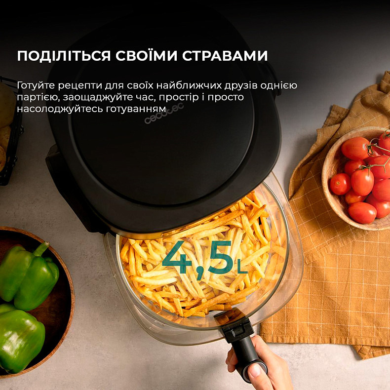 Мультипечь (аэрогриль-фритюрница) CECOTEC Cecofry Flip&Grill 4500