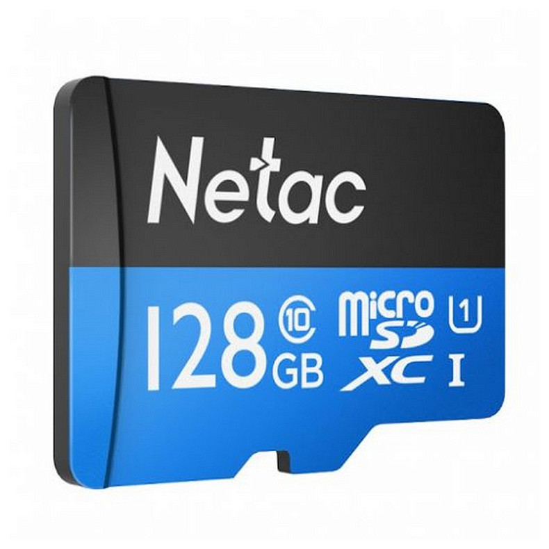 Карта пам'яті Netac microSD 128GB C10 UHS-I R80MB/s + SD