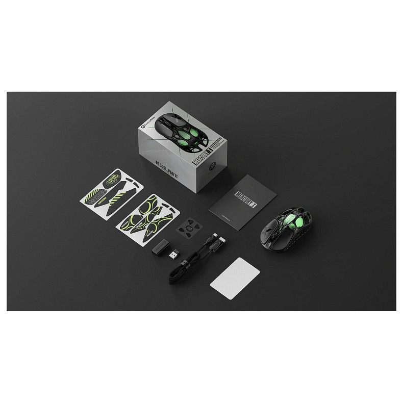Мышь GravaStar Mercury X, BT/WL/USB-A, RGB, черный