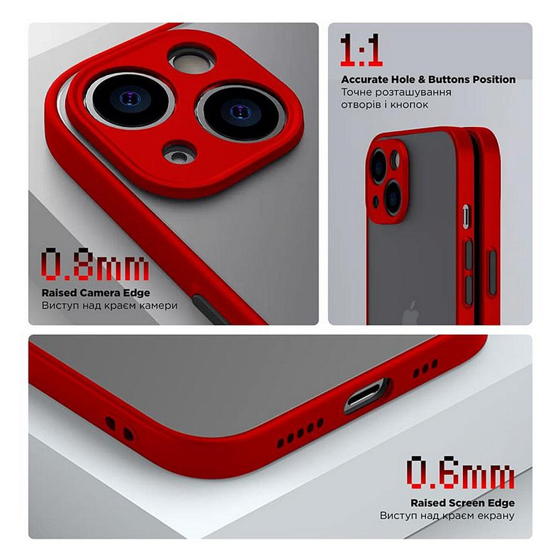 Чехол-накладка Armorstandart Frosted Matte для Realme C55 Red (ARM70485)