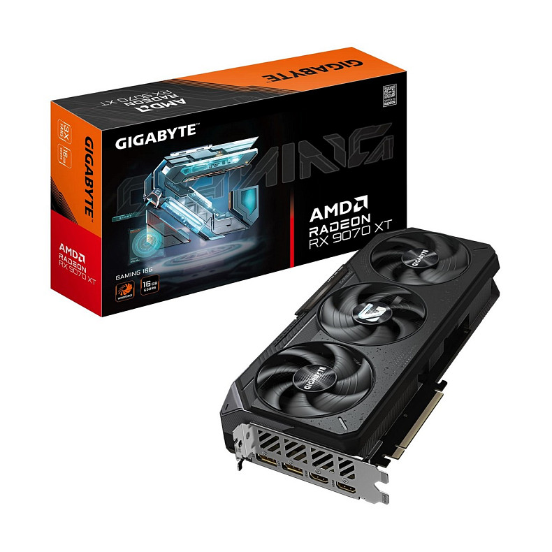 Відеокарта Gigabyte Radeon RX 9070 XT Gaming 16GB GDDR6 (GV-R9070XTGAMING-16GD)