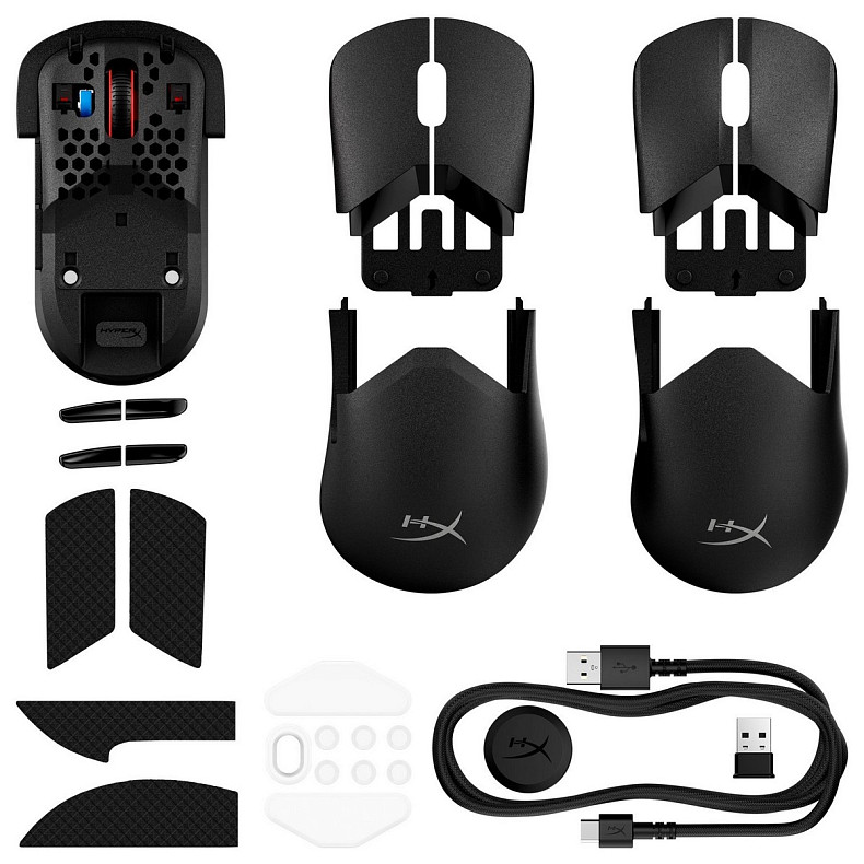 Миша HyperX Pulsefire SAGA PRO, RGB, USB-A/WL/BT, чорний